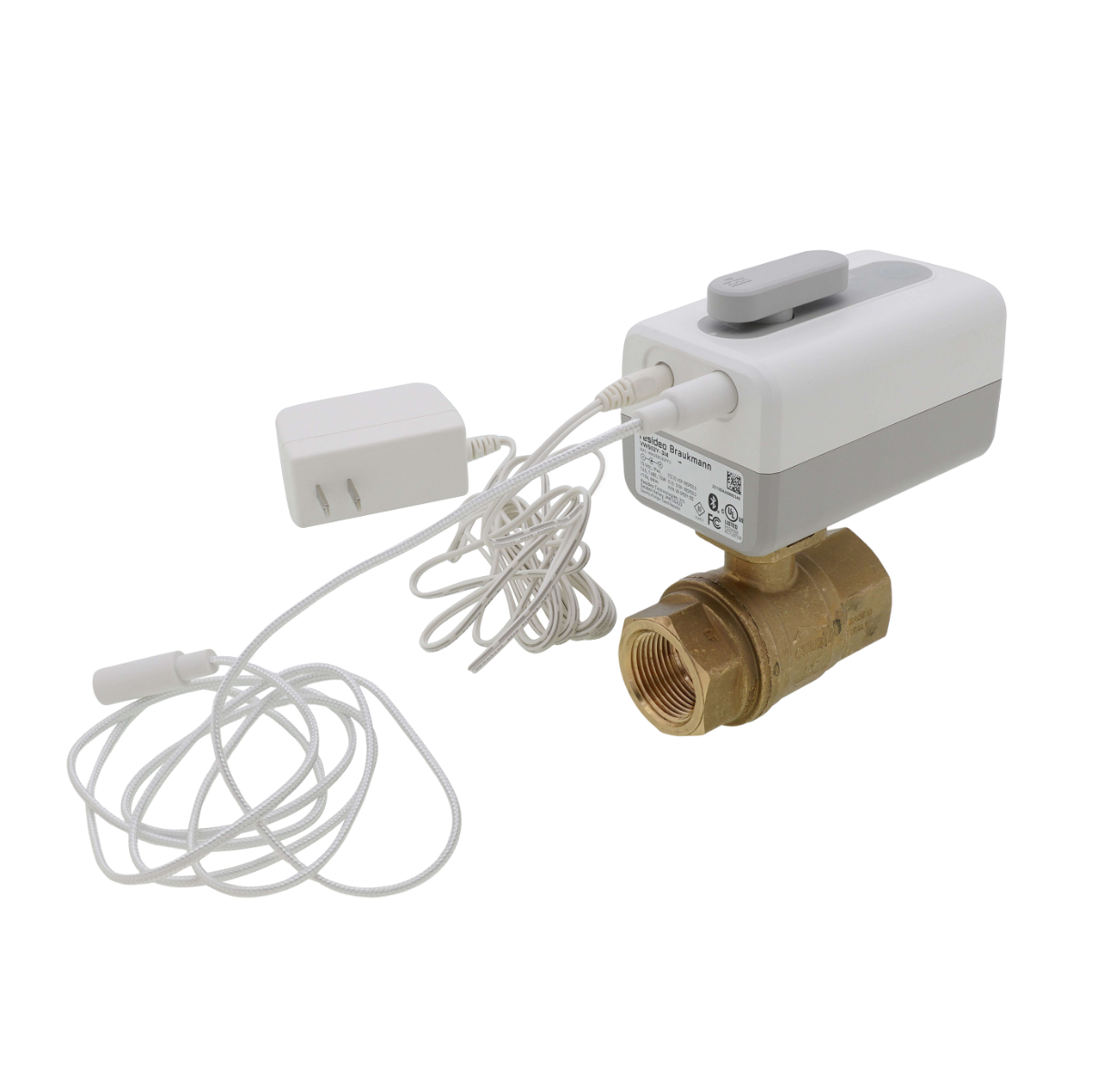 Honeywell VWS01Y-3/4 L5 WiFi Actuator, L1 Leak Detector and 3/4" NPT Ball Valve in White
