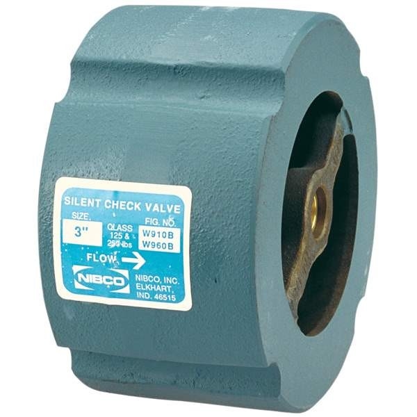 Nibco NLN10XE Cast Iron Wafer Check Valve, with Bronze Seat and Disc, 2-1/2" Flanged 125 LB