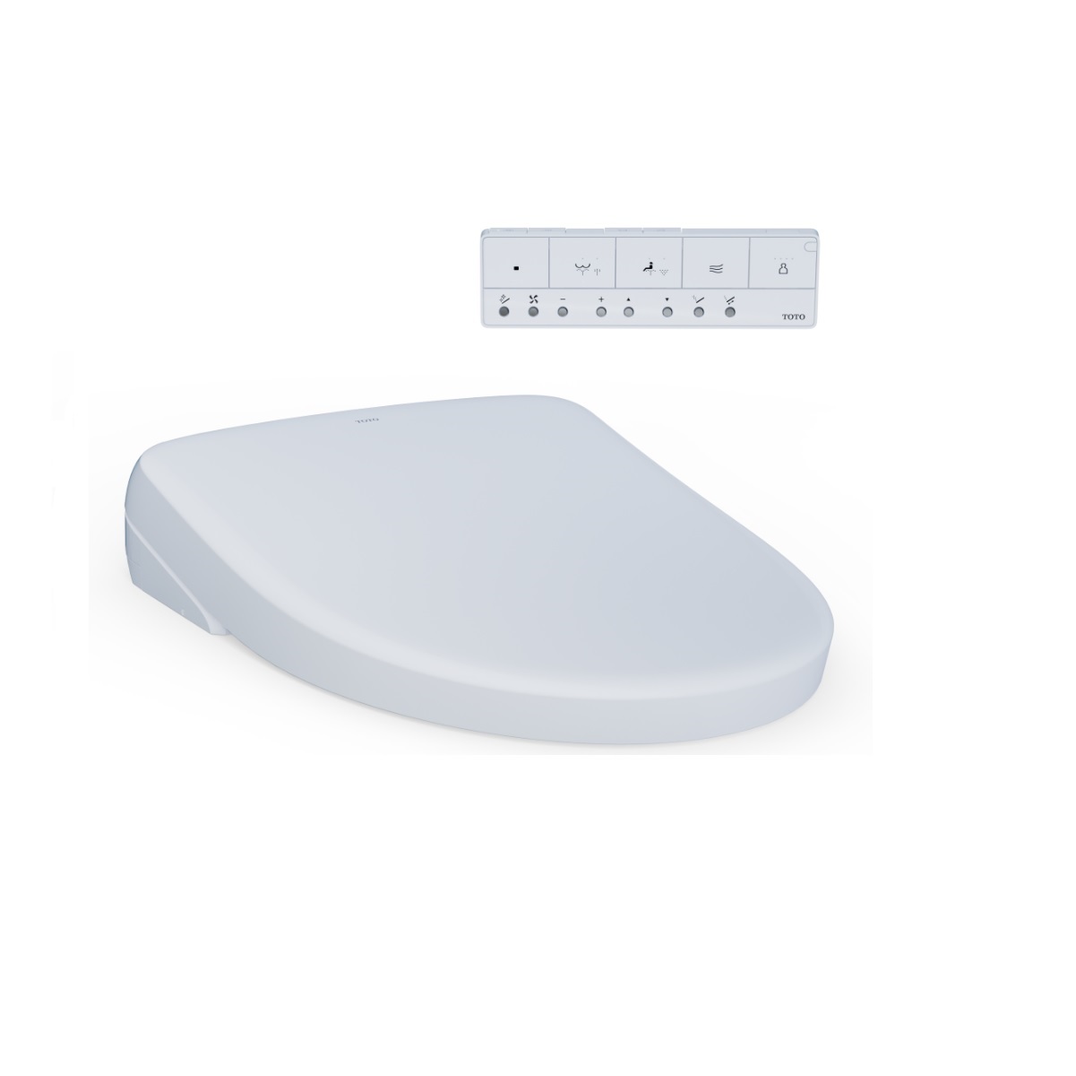 Toto SW4726AT40#01 Elongated Washlet® S7 Electronic Bidet Toilet Seat with EWATER+ Wand Cleaning in Cotton White