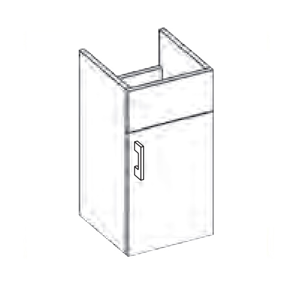 Empire WD18-GGP Daytona 30.25" H X 16.5" W X 16" D Doll House 18 Wall Hung Vanity in Greyline Gloss