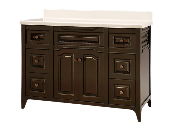 Dickson WE4821-6D Eridanus 48" L X 21" W X 33" H Plywood Vanity with Drawer in Chocolate