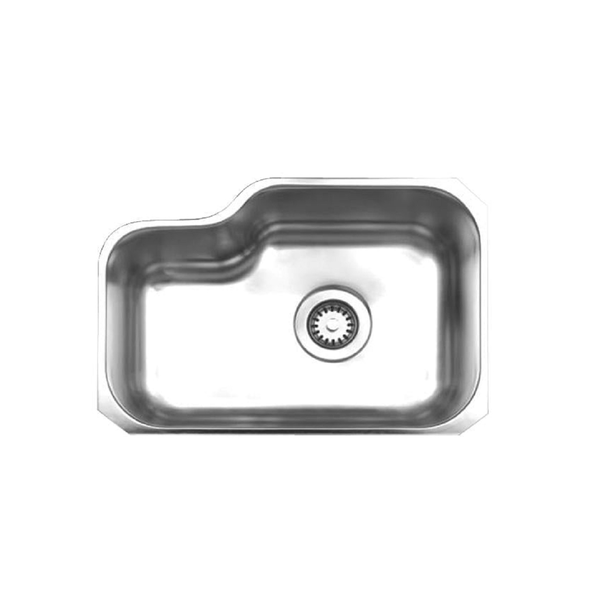 Whitehaus WHNU1913 Noah's 22" L X 16" W X 8" H Undermount  Single Bowl Sink in Brushed Stainless Steel