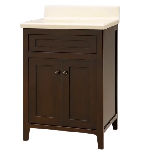 Dickson WU2421 Ursa 24" L X 21-1/2" W X 33" H Vanity in Dark Brown