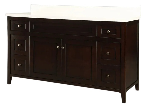 Dickson WU4821-6D Ursa 48" L X 21-1/2" W X 33" H Vanity with 6 Drawers in Dark Brown