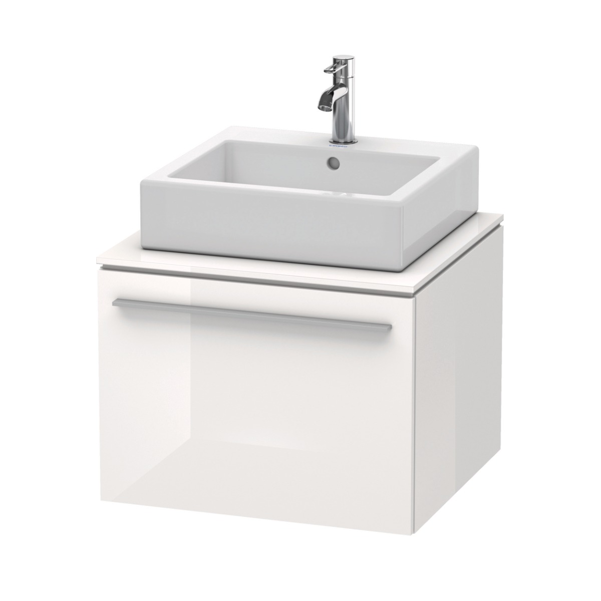 Duravit XL671901818 X-Large 24" L X 22" W X 18" H Wall Mounted Vanity Base Only with Single Drawer for Console in White Matte (Vanity Top Sold Separately)