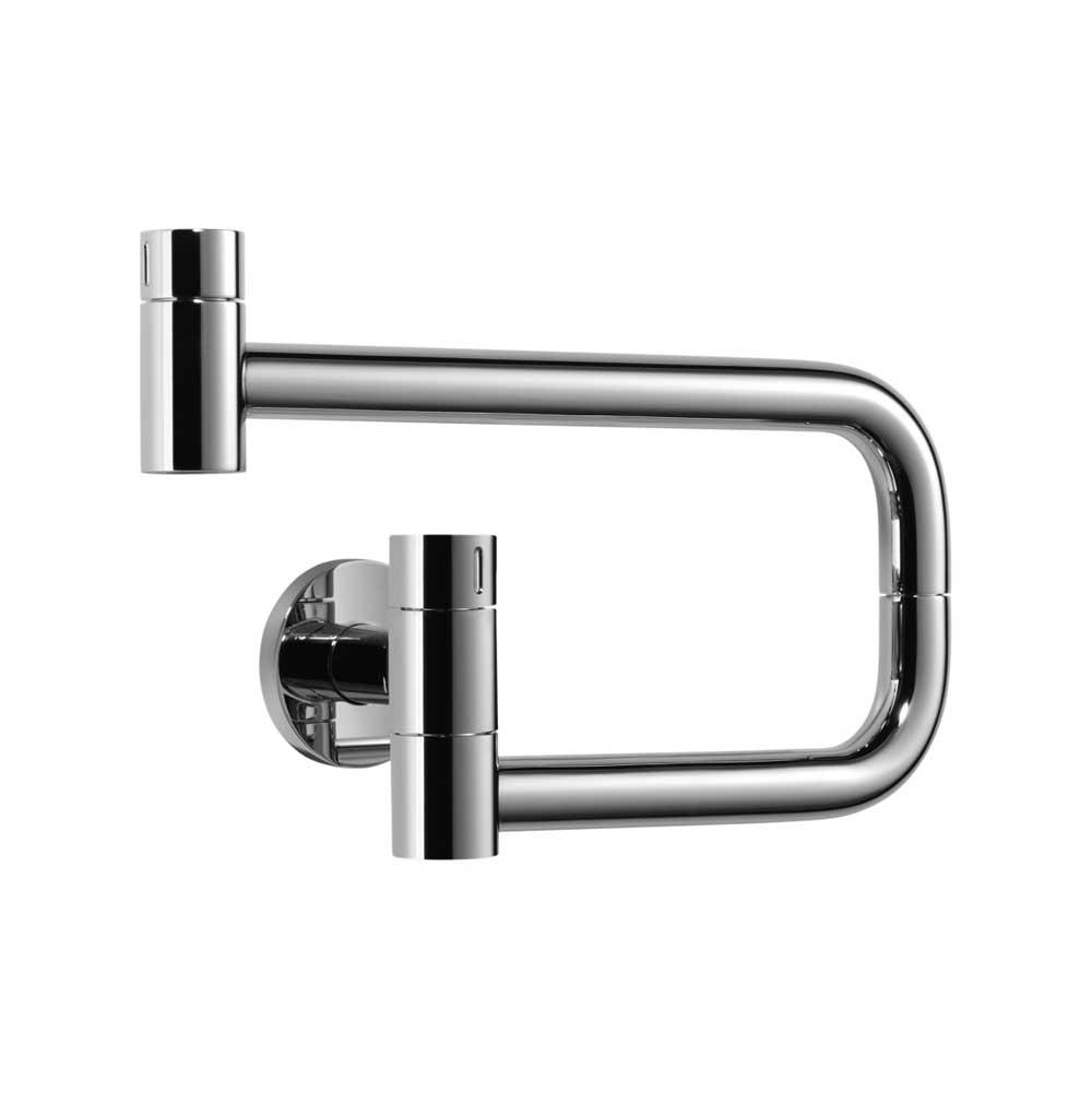 Dornbracht 30800875 Tara Ultra 1.5 GPM Single Lever Handle Pot Filler with Cold Water Valve in Polished Chrome