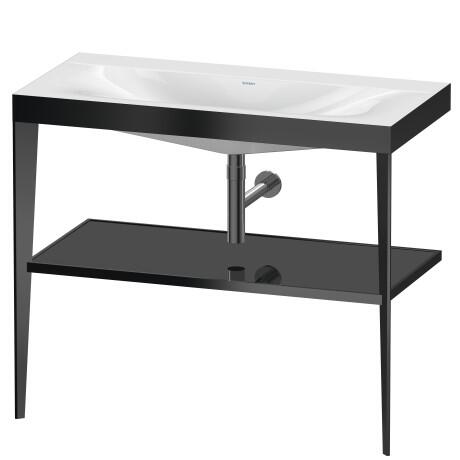Duravit XV4716NB240 XViu 39.38" L X 18.88" W X 33.5" H C-Bonded Vanity Kit with Sink and Metal Console in Black