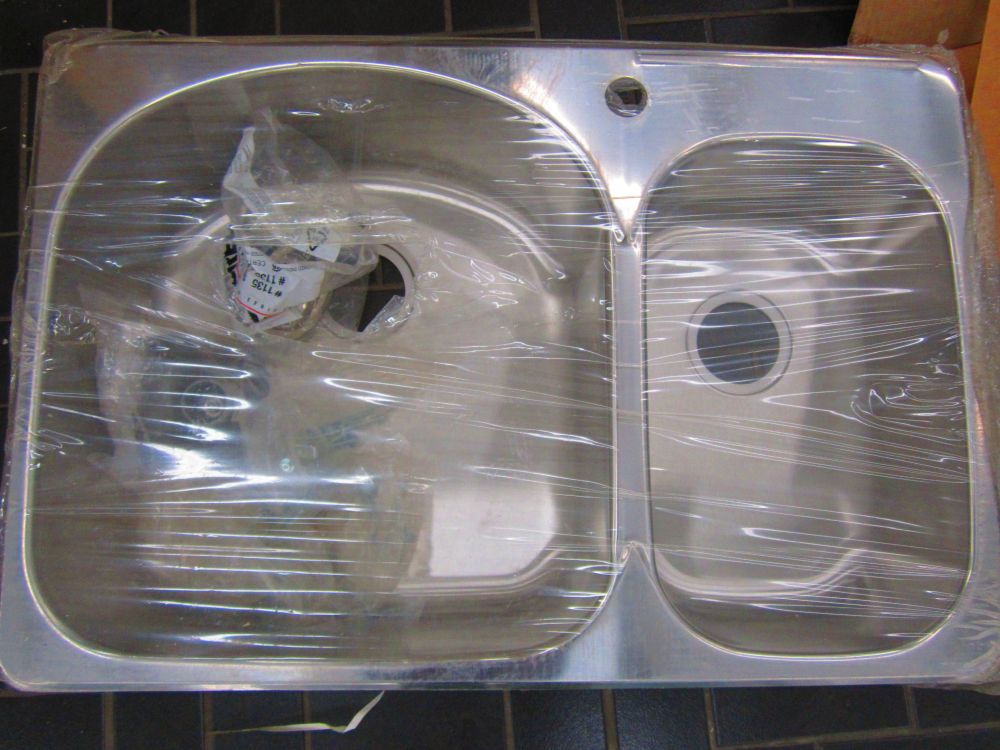Kindred Y2233/80ML/1E 33X22 Inch Self Rimming Double Bowl Kitchen Sink In Stainless Steel