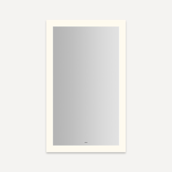 Robern YM2440RPFPD3 Vitality 24" W X 40" H X 1-3/4" D Rectangular Lighted Mirror with Perimeter Light Pattern, Warm White (3000K), Dimmable and Defogger