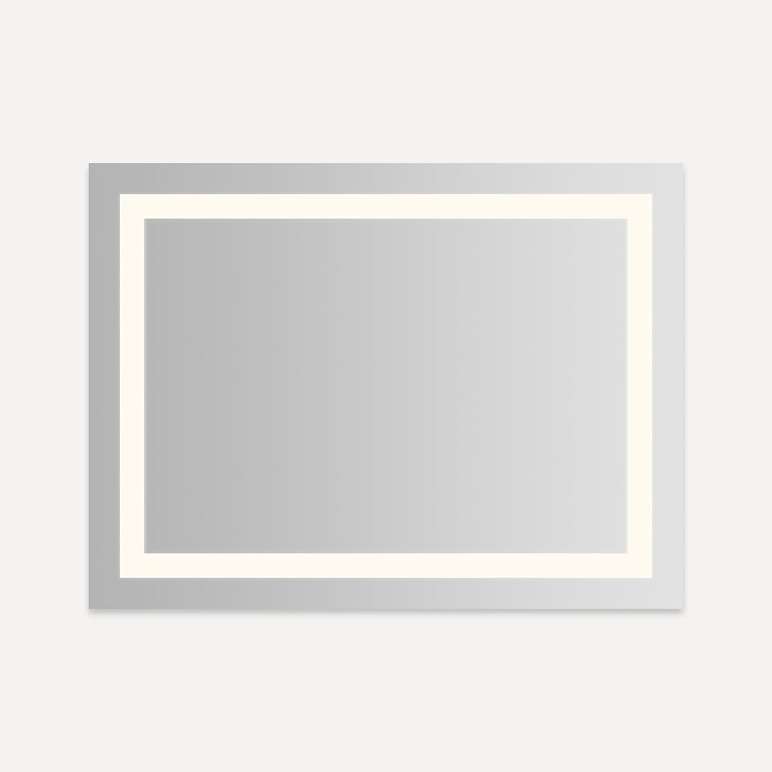 Robern YM4836RIFPD3P Vitality Lighted Mirror, 48" W X 36" H X 1-3/4" D, Rectangle, Inset Light Pattern, 3000K Temperature (Warm Light), Dimmable, Defogger, Flippable