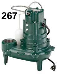 Zoeller 267-0002 N267 Waste-Mate Non-Automatic Cast Iron Sewage Pump